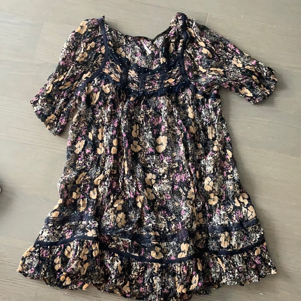 Free People floral sheer dress.